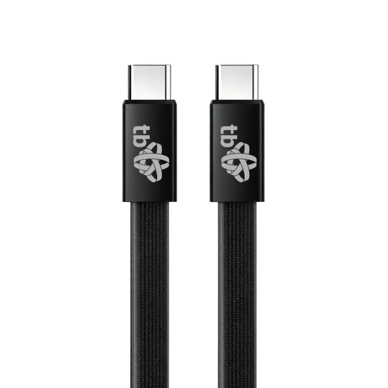 TB USB 2.0 kabelis USB-C uz USB-C, 1 m, 60 W, melns