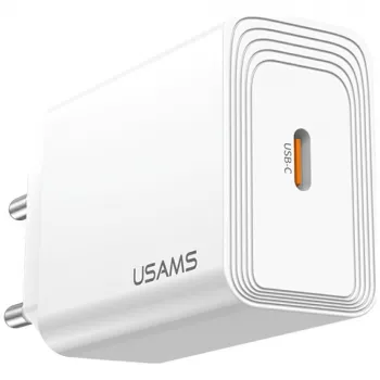 Usams lādētājs T69 20W USB-C balts