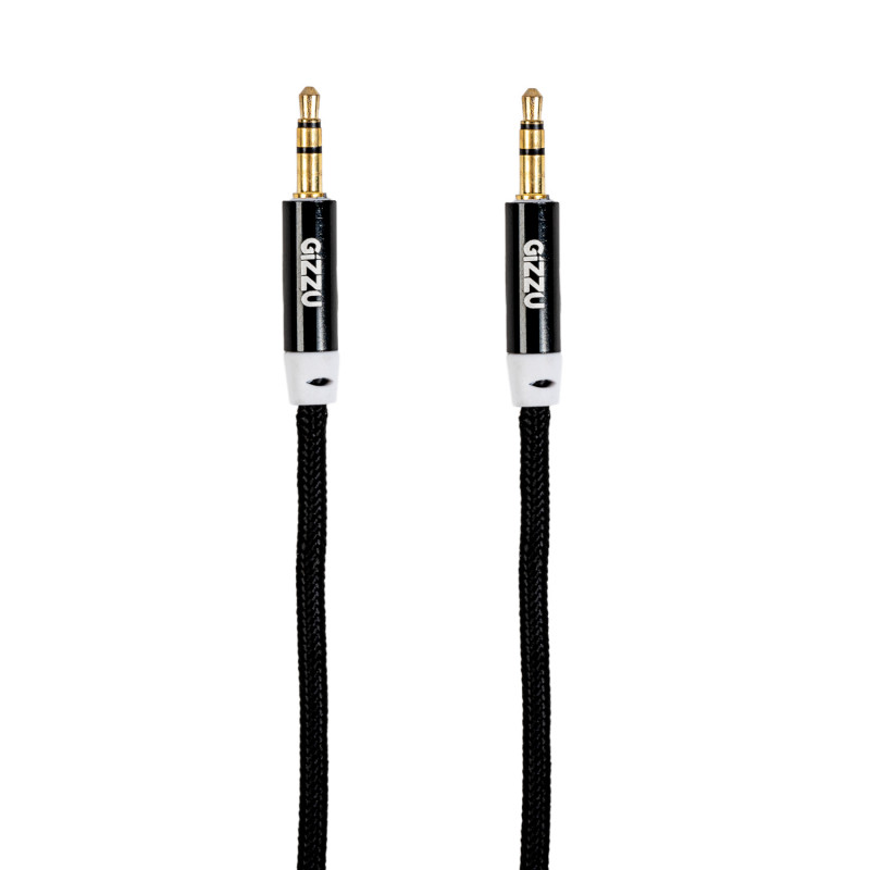 Gizzu 3.5mm AUX kabelis 2m - melns