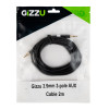 Gizzu 3.5mm AUX kabelis 2m - melns