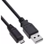 InLine USB 2.0 kabelis Micro-USB uz USB-A, 0,3 m, melns