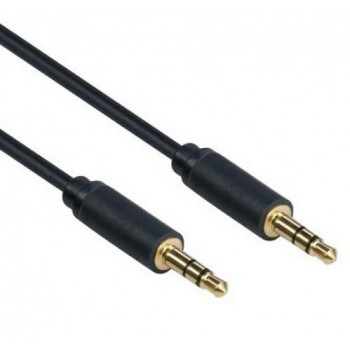 Mercodan Pro Minijack 1.0m, īpaši mīksts audio kabelis