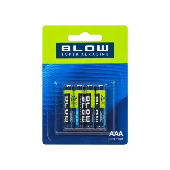BLOW Super Alkaline sārma baterijas AAA LR3, 4 gab. (blisteriepakojums)