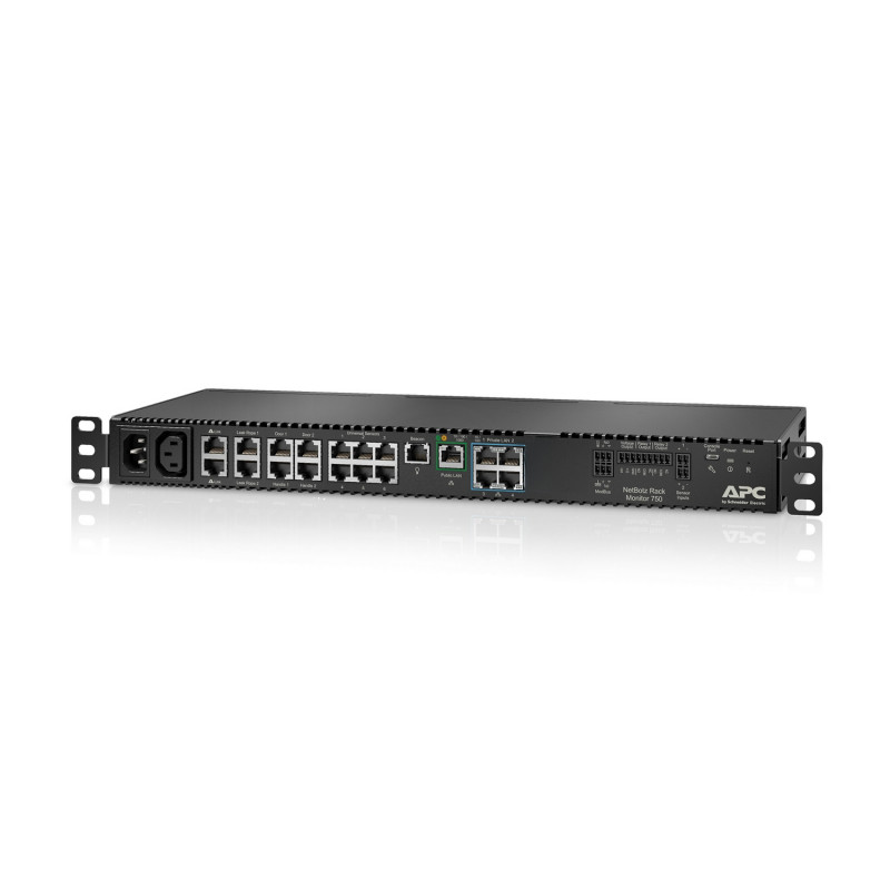 APC NetBotz Rack Monitor 750 vides monitoringa ierīce 1GbE 1U uzstādāma statīvā