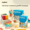 mideer akrilmarkieri ar otas uzgali futrālī, 60 krāsas