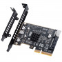 Graugear G-PCI-E-20G USB 3.2 Gen2x2 iekšējā paplašināšanas karte, Type-E Key A, PCIe Gen4, 20 Gbit/s - melna
