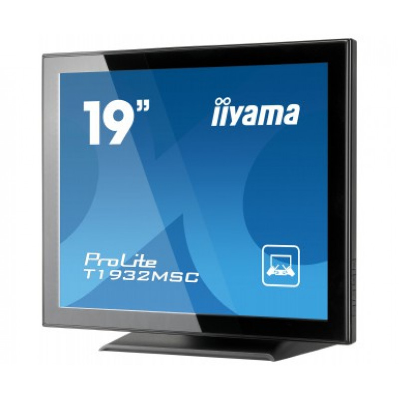 iiyama ProLite T1932MSC-B2X 19 inch (48,3 cm) projektīvi kapacitatīvais 10 punktu skārienmonitors, 5:4, 1280x1024, DVI, VGA, melns