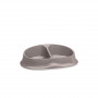 Stefanplast dubultā barošanas bļoda Chic 0.25+0.25L 27x17.5x7.2cm gaiši pelēka