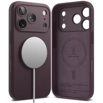 Ringke Silicone Magnetic MagSafe vāciņš iPhone 18 Pro, bordo