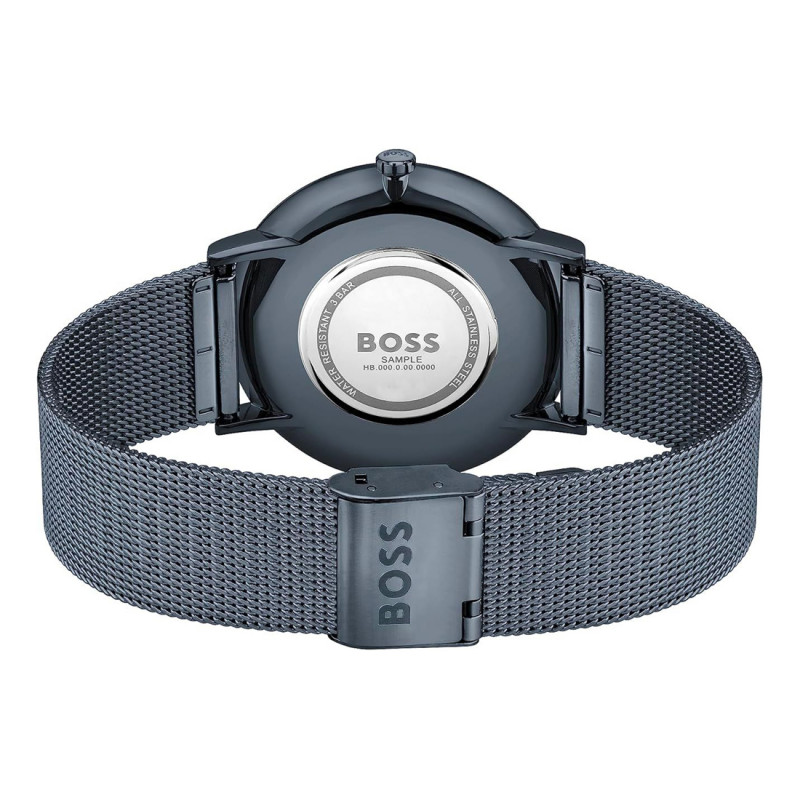 BOSS 1513827 vīriešu analogais kvarca pulkstenis, 37 mm, zils nerūsējošais tērauds