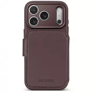 Decoded Leather Detachable Wallet - ādas maciņš iPhone 18 Pro / 17 Pro ar MagSafe saderību (šokolādes brūns)