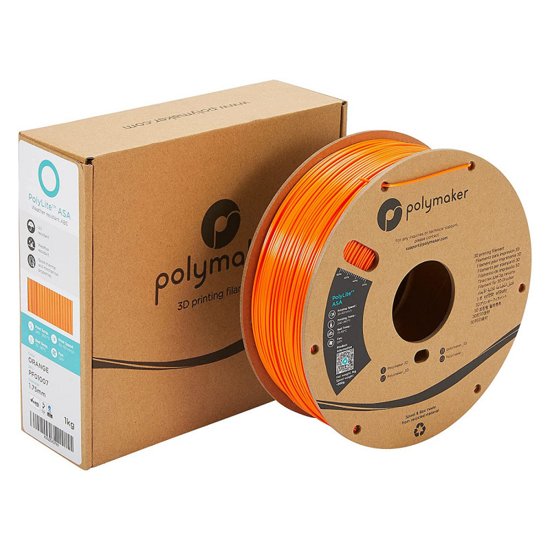 Polmask ASA 1,75mm oranžs 1kg 3D printera kvēldiegs