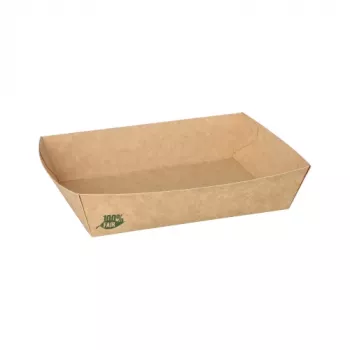 Papstar 87246 vienreizlietojamā bļoda, taisnstūrveida, kartons, brūna, 80 gabali
