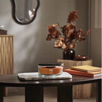 WoodWick Pumpkin Praline Ellipse smaržīga svece 453,6g