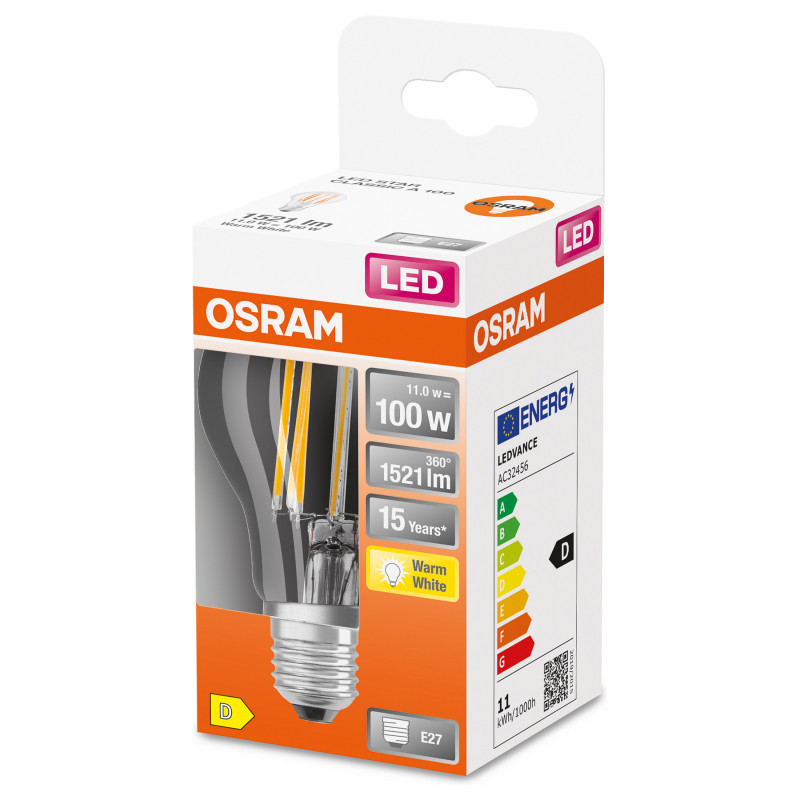Osram LED spuldze 11 W silti balta
