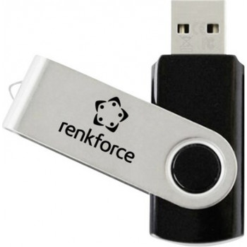 Renkforce RF-USBS-190 2GB USB 2.0 zibatmiņas disks, melns/sudraba (RF-7557594)