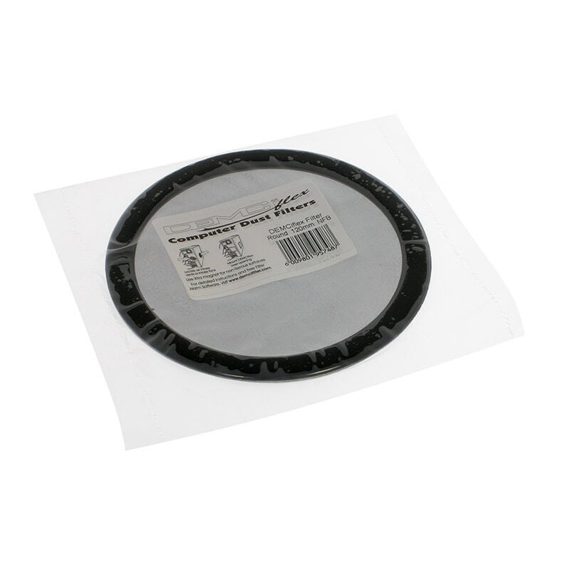 DEMCiflex putekļu filtrs 120mm, apaļš - melns/melns