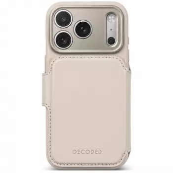 Decoded Leather Detachable Wallet ādas maciņš iPhone 18 Pro / 17 Pro, MagSafe, Taupe