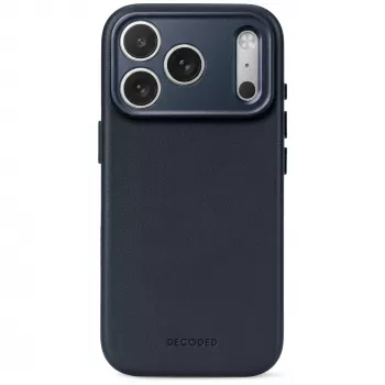 Decoded Leather Backcover - ādas apvalks iPhone 18 Pro Max / 17 Pro Max, saderīgs ar MagSafe (midnight)
