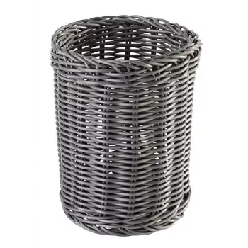 APS galda piederumu grozs ECONOMIC, diametrs: 120 mm, pelēks no polipropilēna, rokām austs, augstums: 150 mm