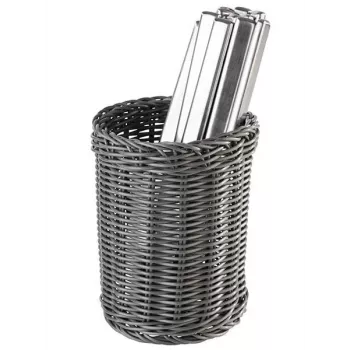 APS galda piederumu grozs ECONOMIC, diametrs: 120 mm, pelēks no polipropilēna, rokām austs, augstums: 150 mm