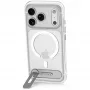 Decoded AntiMicrobial Hybrid statīva vāciņš - vāciņš ar statīvu iPhone 18 Pro Max / 17 Pro Max, saderīgs ar MagSafe (caurspīdīgs)