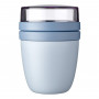 Mepal Ellipse pārtikas trauks 0,5 + 0,2 l, Nordic Blue