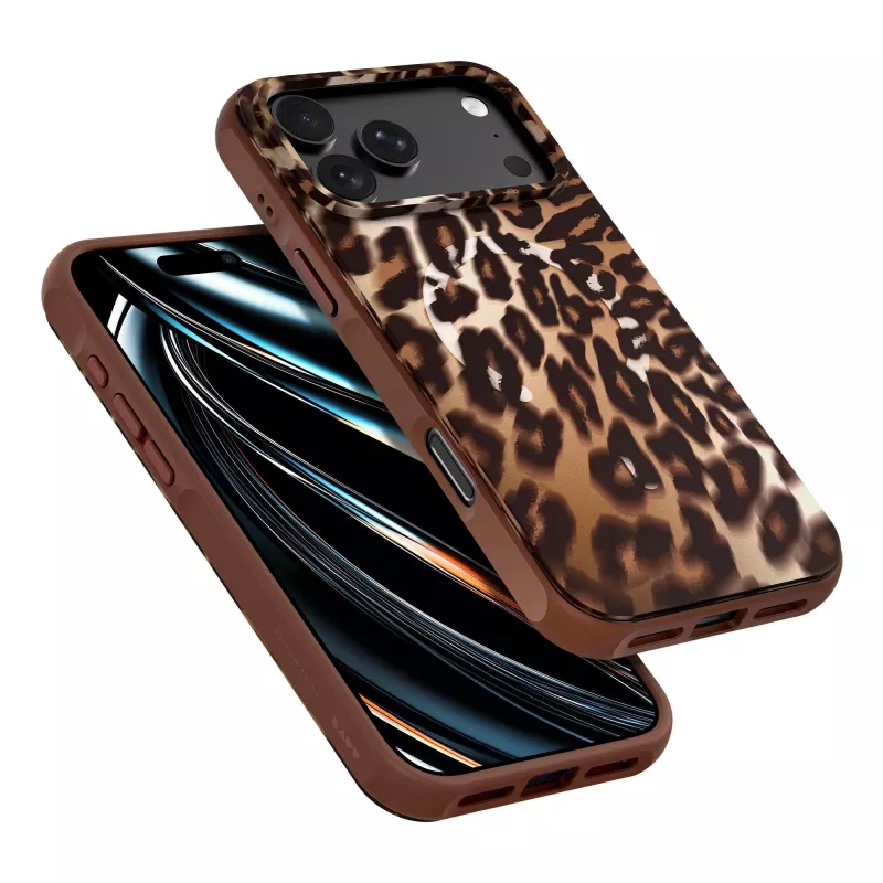 Laut Huex Wave maciņš iPhone 18 Pro Max / 17 Pro Max, MagSafe, Mocha Leopard