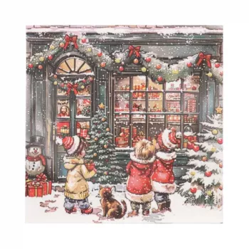 PAPSTAR “It looks like Christmas” Ziemassvētku salvetes 330 x 330 mm, apdrukātas, 1/4 locījums, 3 kārtas