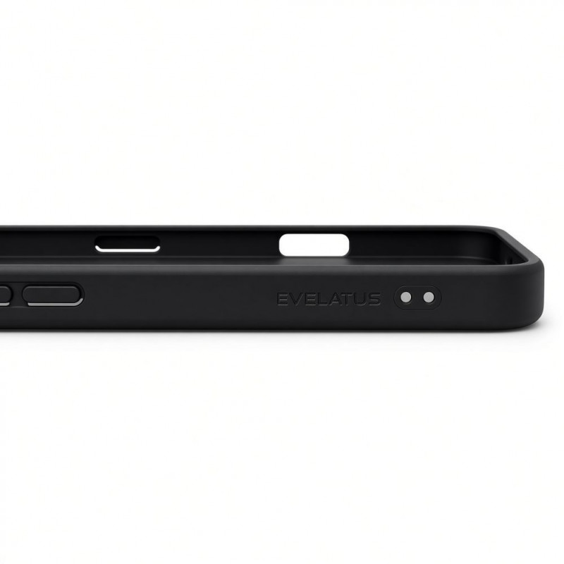 Evelatus Shield vāciņš ar MagSafe un statīvu Apple iPhone 18 Pro Max, matēts gredzens, melns