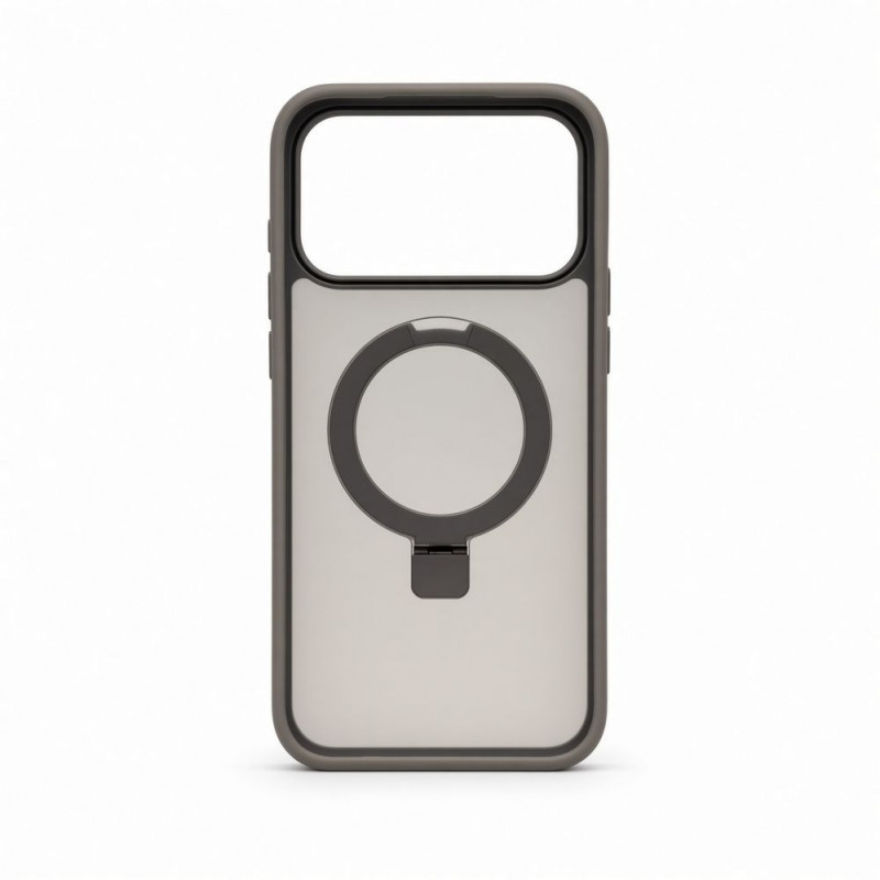 Evelatus Shield vāciņš ar MagSafe un statīvu Apple iPhone 18 Pro Max, matēts gredzens, dūmu pelēks