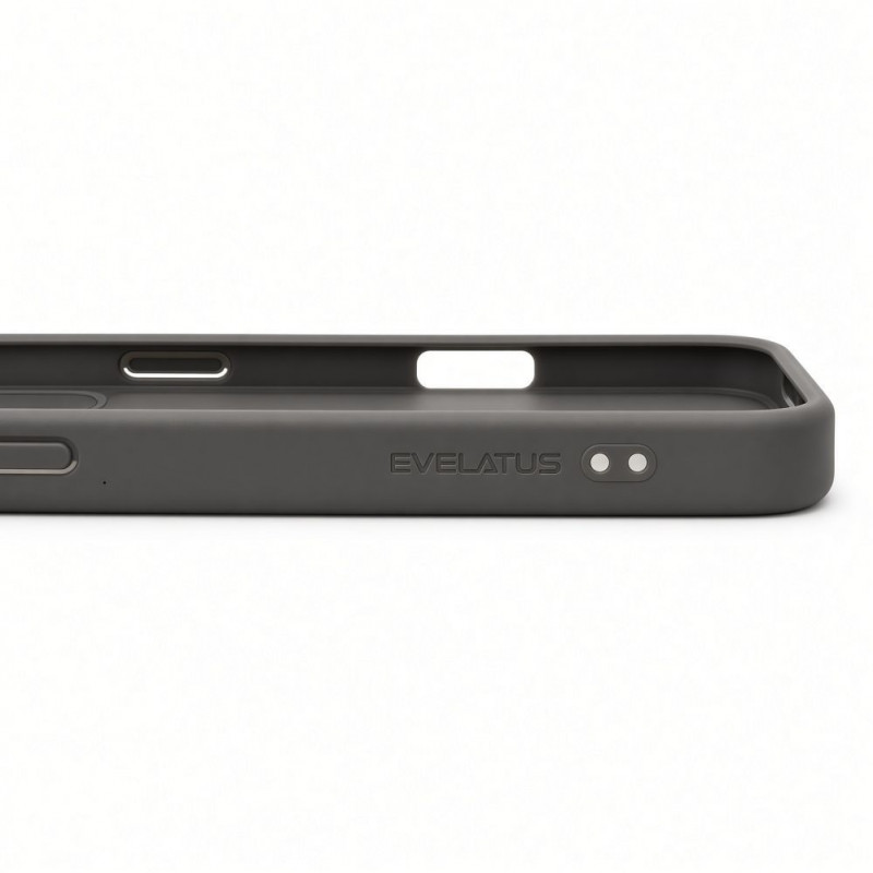 Evelatus Shield vāciņš ar MagSafe un statīvu Apple iPhone 18 Pro Max, matēts gredzens, dūmu pelēks