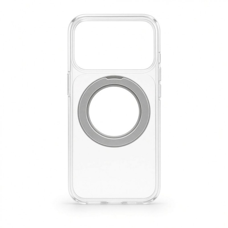 Evelatus Hybrid MagSafe vāciņš ar 360 metāla statīvu Apple iPhone 18 Pro Max, PC+TPU, caurspīdīgs