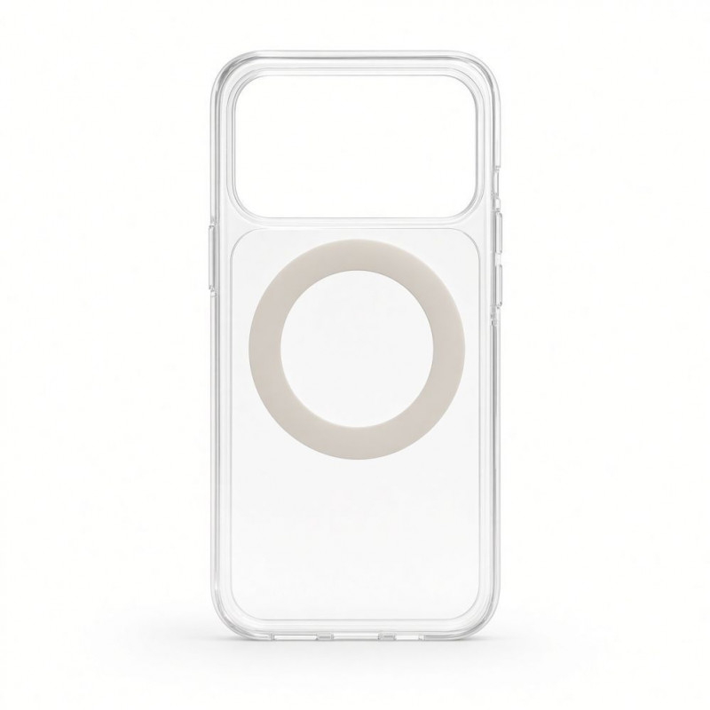 Evelatus Hybrid MagSafe vāciņš ar 360 metāla statīvu Apple iPhone 18 Pro, PC+TPU, caurspīdīgs