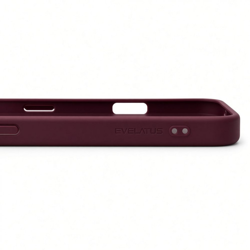Evelatus Shield vāciņš ar MagSafe un statīvu Apple iPhone 18 Pro, matēts gredzens, bordo