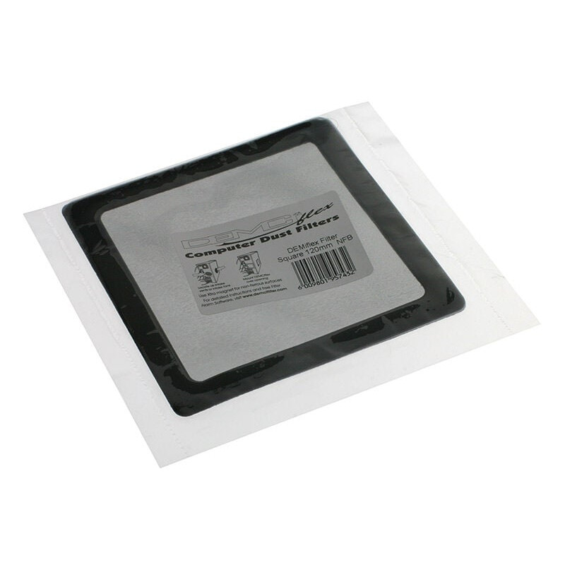 DEMCiflex putekļu filtrs 120 mm, kvadrātveida, melns (129.4 x 129.4 mm)