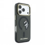 Karl Lagerfeld HC MagSafe IML Peekaboo Print & Metal Frame vāciņš Apple iPhone 18 Pro Max, melns
