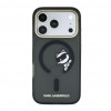 Karl Lagerfeld HC MagSafe IML Peekaboo Print & Metal Frame vāciņš Apple iPhone 18 Pro Max, melns