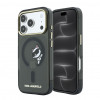 Karl Lagerfeld HC MagSafe IML Peekaboo Print & Metal Frame vāciņš Apple iPhone 18 Pro Max, melns