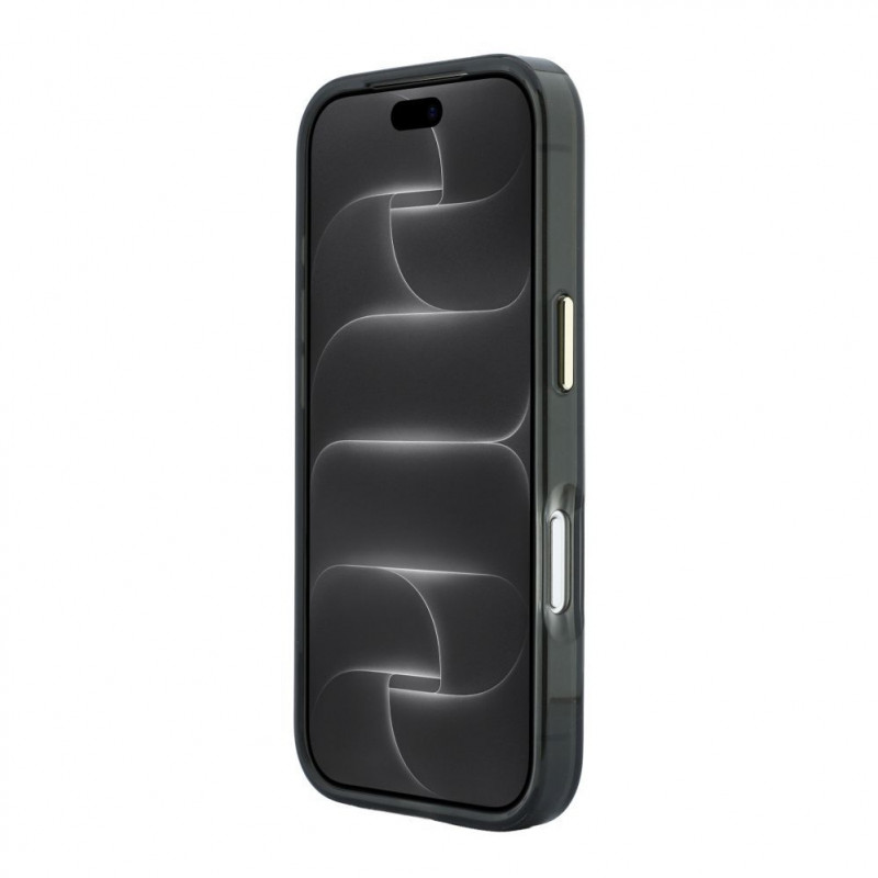 Karl Lagerfeld HC MagSafe IML Peekaboo Print & Metal Frame vāciņš Apple iPhone 18 Pro Max, melns
