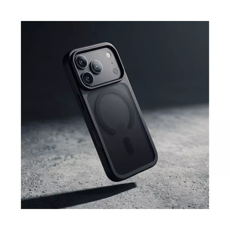 Crong Matte Magnetic MagSafe vāciņš iPhone 18 Pro / 17 Pro, melns
