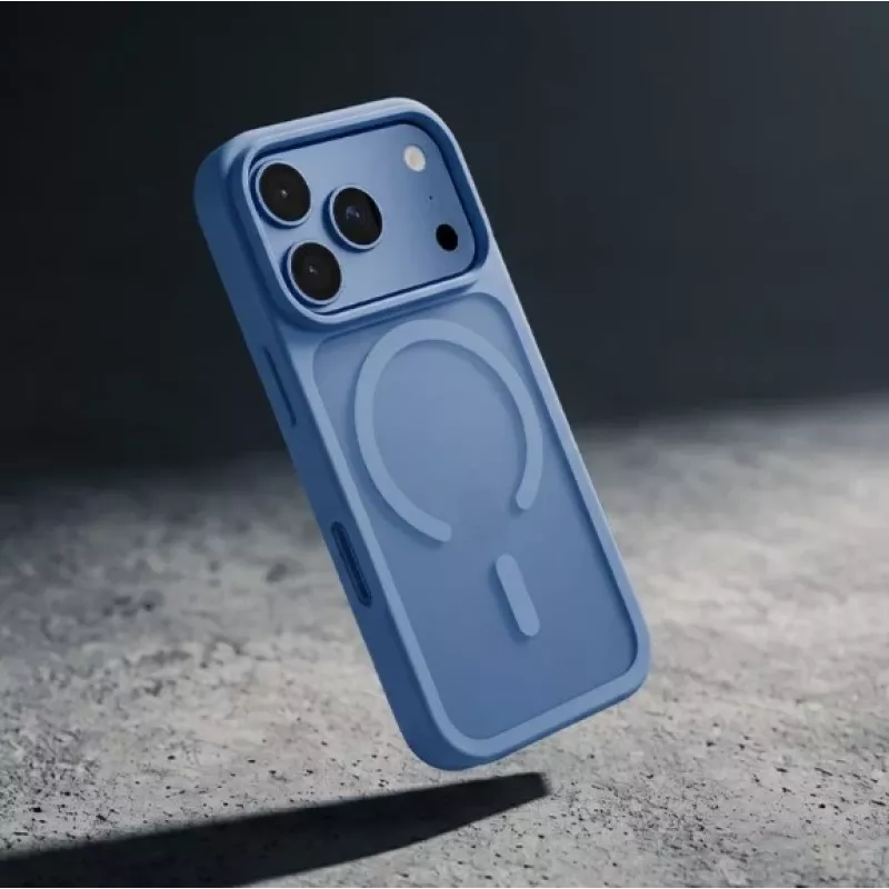 Crong Matte Magnetic MagSafe vāciņš iPhone 18 Pro / 17 Pro, zils