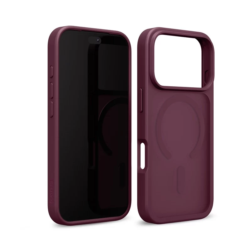Crong Matte Magnetic MagSafe apvalks iPhone 18 Pro / 17 Pro, bordo
