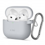 Tech-Protect Crayon Silicone Hook maciņš Apple AirPods 4, pelēks