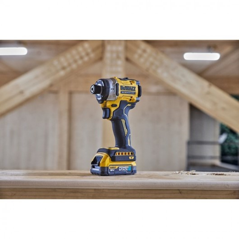 DeWALT DCF860E2T-QW elektriskais skrūvgriezis/triecienuzgriezējs 3800 RPM melns, dzeltens