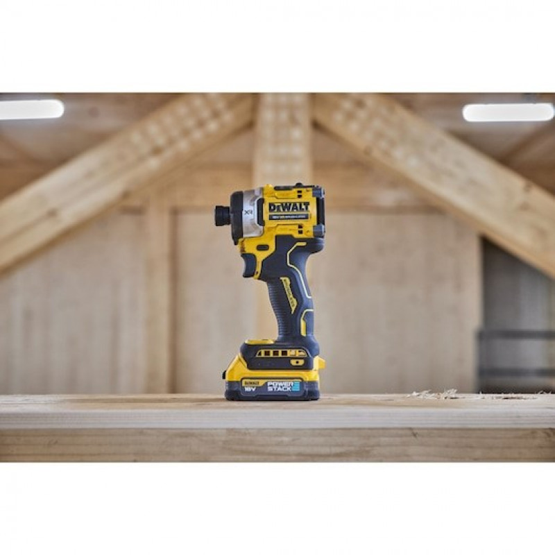DeWALT DCF860E2T-QW elektriskais skrūvgriezis/triecienuzgriezējs 3800 RPM melns, dzeltens