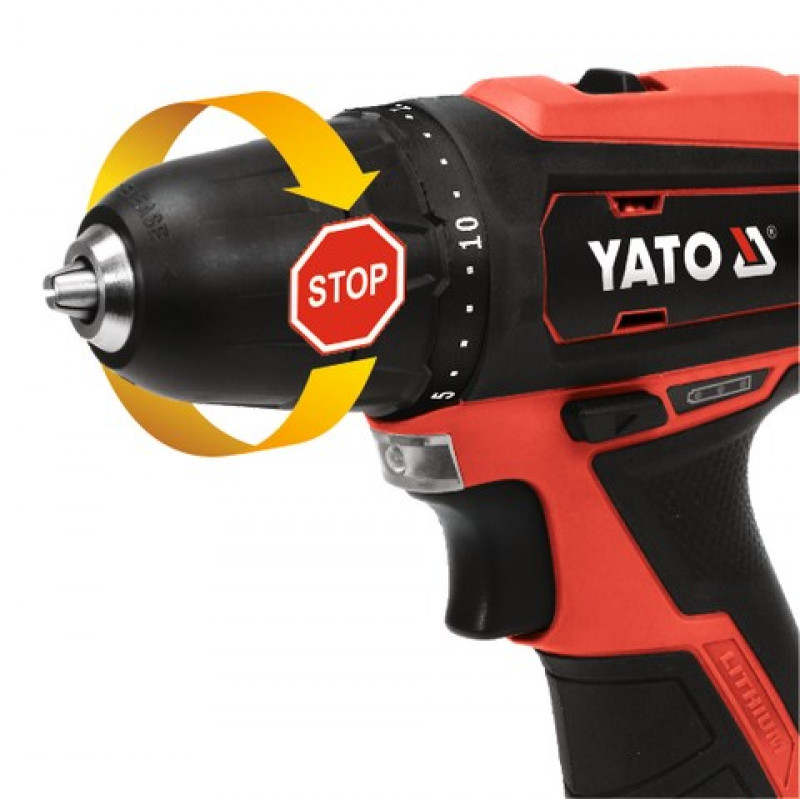 YATO YT-82901 bezvada urbjmašīna-skrūvgriezis, 12 V, 30 Nm, 1 x 2.0 Ah Li-Ion