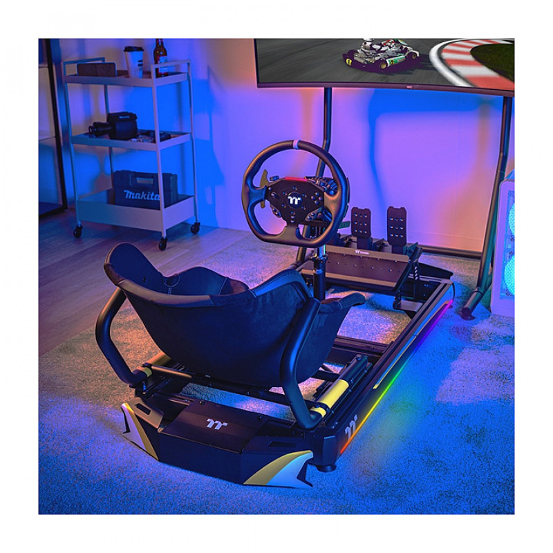 Thermaltake GK500 kartinga sacīkšu simulatora kokpits, melns