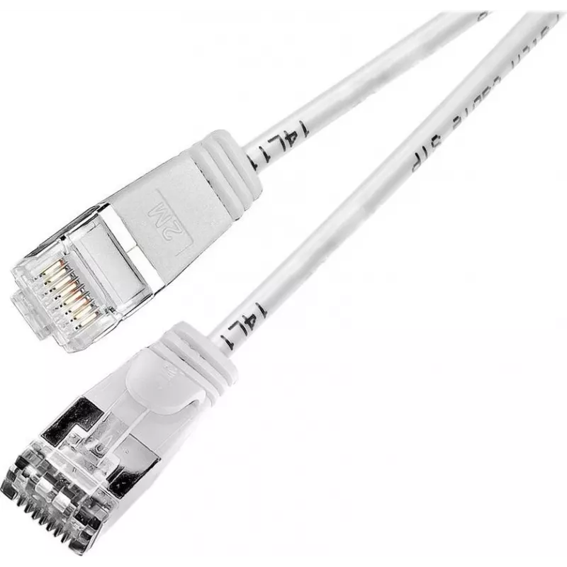 Wirewin Slim Cat6 U/FTP savienojuma kabelis RJ45, 7,5 m, balts
