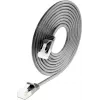 Wirewin SLIM Cat6a 10 Gigabit U/FTP vieglais savienojuma kabelis, apaļš, Ø 3,8 mm, 0,15 m, melns